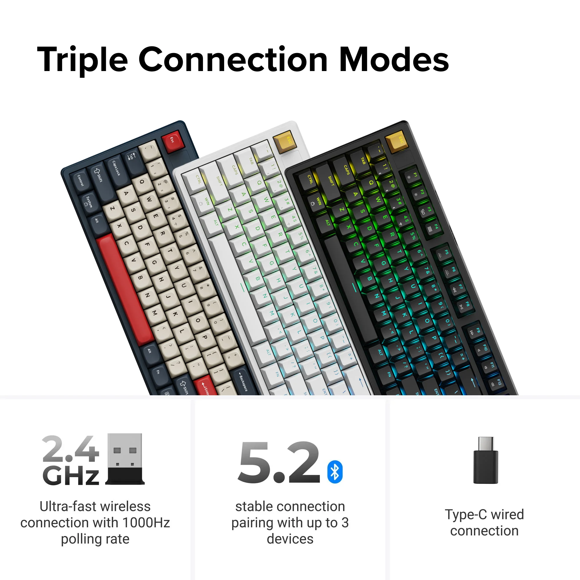 Keychron J4 QMK Wireless Mechanical Keyboard - Image 3