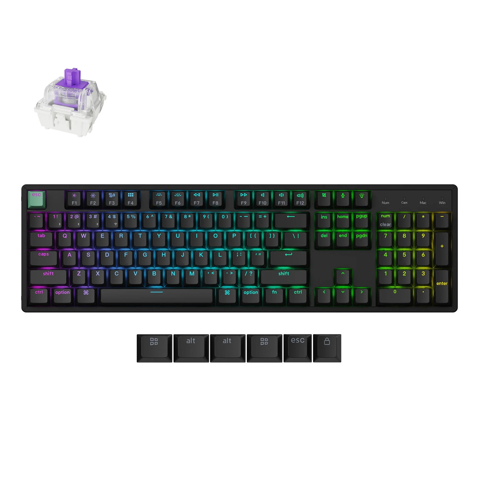 Keychron K10 HE Wireless Magnetic Switch Custom Keyboard - Image 9
