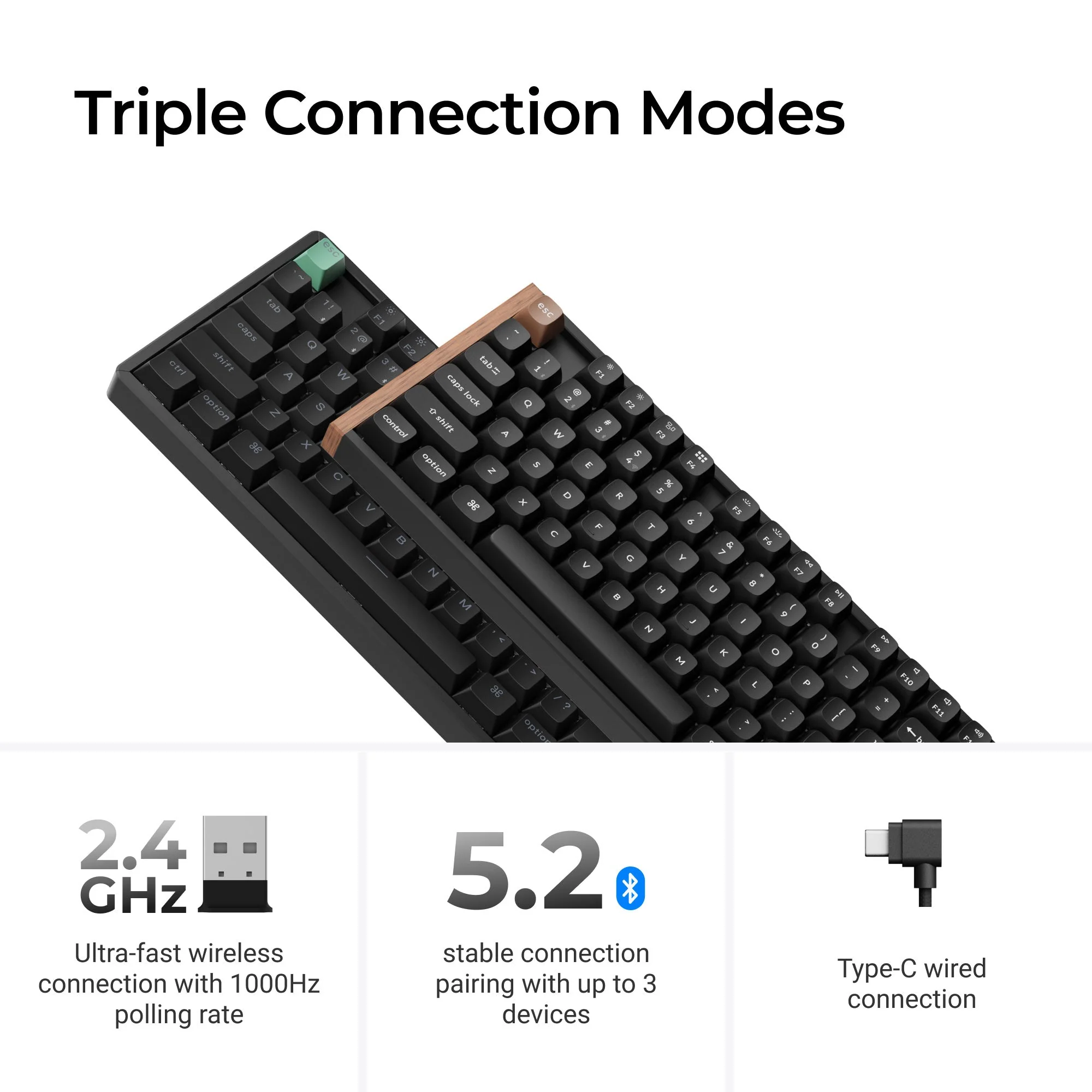 Keychron K8 HE Wireless Magnetic Switch Custom Keyboard - Image 4