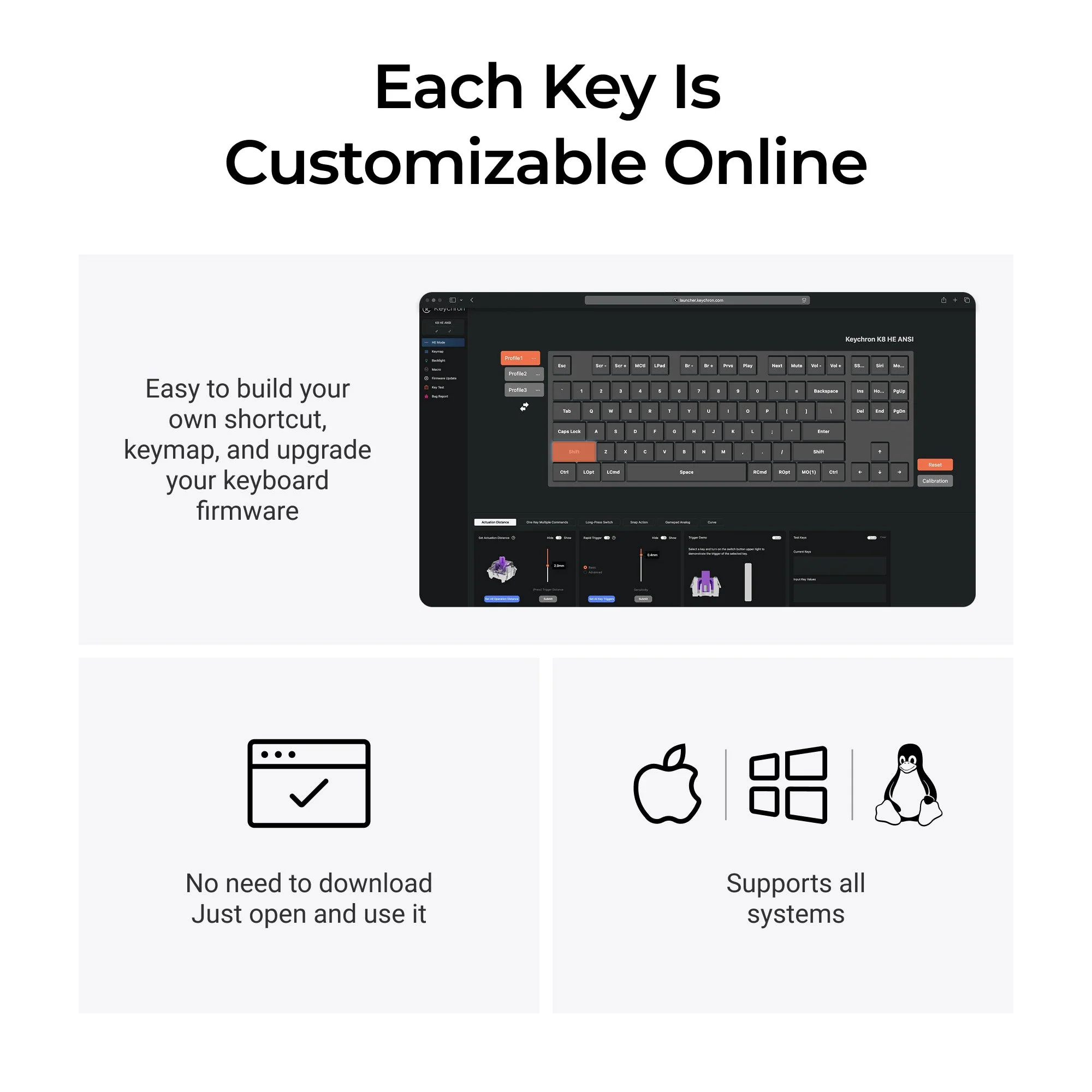 Keychron K8 HE Wireless Magnetic Switch Custom Keyboard - Image 6